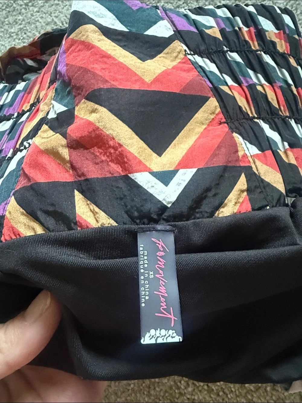 NWT Free people movement Orange crush combo print athletic shorts size Xs